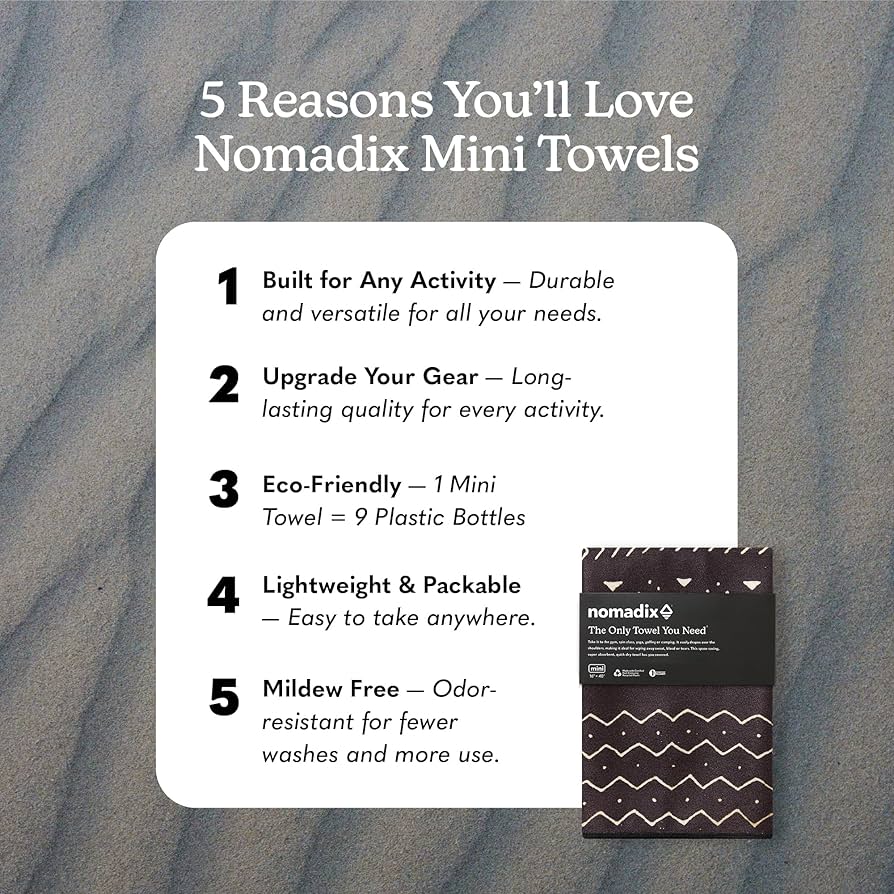 Amazon.com: Nomadix Mini Towel - Perfect for Beach, Pool, Travel Amazon.com: Nomadix Mini Towel - Perfect for Beach, Pool, Travel